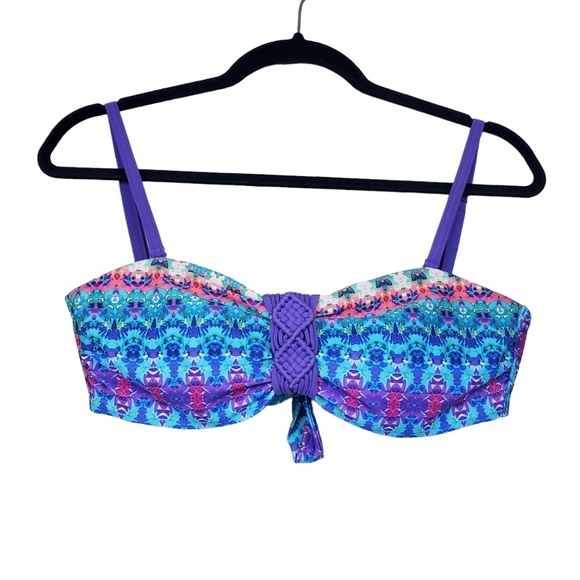 Prana Womens Purple Blue Cosima Bikini Swimsuit Top Size M - Picture 4 of 7